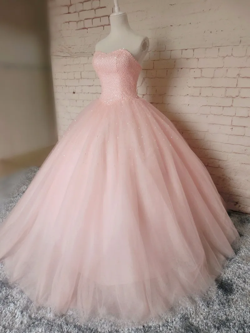 Женское бальное платье ANGELSBRIDEP розовое без бретелек с бисером | Свадьбы и
