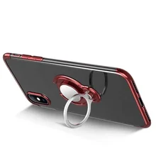 Новинка, магнитный держатель с кольцом, прозрачный мягкий чехол из ТПУ для iPhone Xs Max, аксессуары