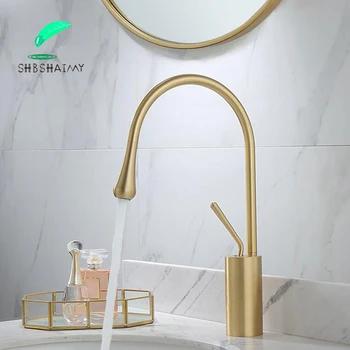 

SHBSHAIMY Basin Faucet Single Lever 360 Rotation Multi-color Spout Moder Brass Mixer Tap For Bathroom Basin Water