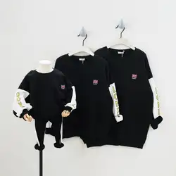 Одинаковые комплекты для семьи с английским флагом, толстовка с длинными рукавами в стиле пэчворк в стиле «Лондон», футболки для всей