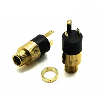 

100PC 3.5MM cylindrical socket PJ-392 Stereo Female Socket Jack with Screw 3.5 Audio Video Headphone Connector PJ392 GOLD PLATED