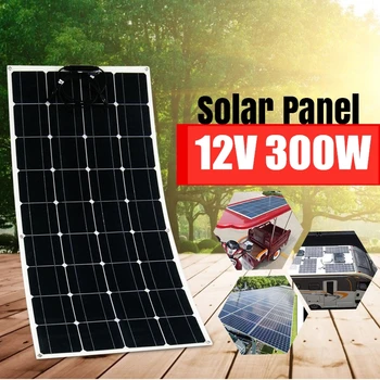 

300W Solar Panel Battery Charger Cell 12V 100W 18V Kit Complete Solar Power System USB Portable Flexible Rechargeable Camping