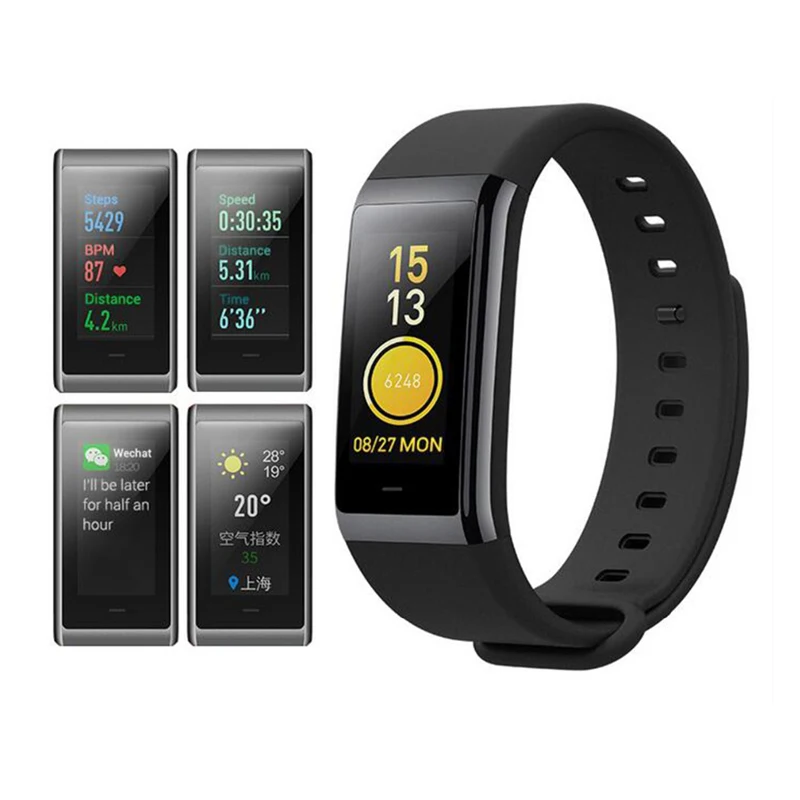 Amazfit Band Cor 2 Смарт часы 5ATM водонепроницаемые 2.5D цветная рамка из нержавеющей стали