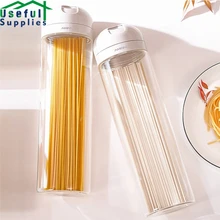 

Transparent Glass Noodle Past Jar Kitchen Food Containers Grains Beans Storage Boxes 1.5l Tea Coffee Beans Cookies Sugar Cans