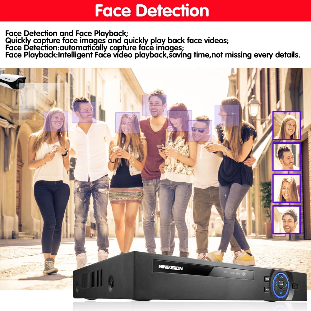  NINIVISION H.265 4CH 8CH 4MP 5MP PoE NVR For POE IP Camera system Surveillance H.265 48V 802.3af ON - 4.00048E+12