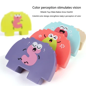 

12pieces Learning Stacking Games Brain Develop Interlock Toy Early Educational ABS Training Funny Balancing Blocks Insect Print