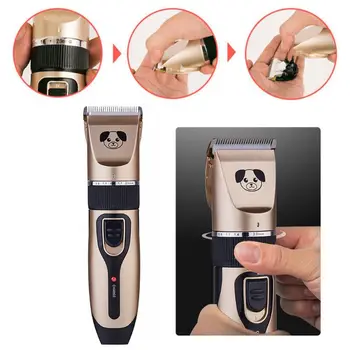 

Professional Electric Pet Hair Clippers Dog Fur Trimmer Grooming Hairdresser Kit Rechargeable Cordless Haircut Machine