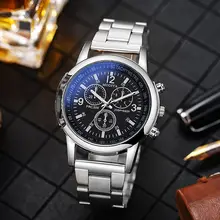 Leisure Business Silver Watch for Men Sports Mens Watch Top Brand Luxury Clock Male Business Quartz Wristwatch Relogio Masculino