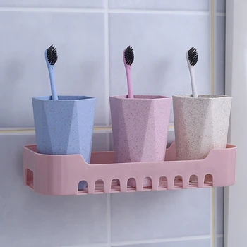 

PP Wall Mounted No Drilling Rack Organizer Shower Shelf Bathroom Installation Storage Box Shelve Bathroom Tools
