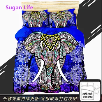 

Sugan Life Hot sale bed goods three-piece set 3d digital printing quilt cover Amazon can be customized Free shipping