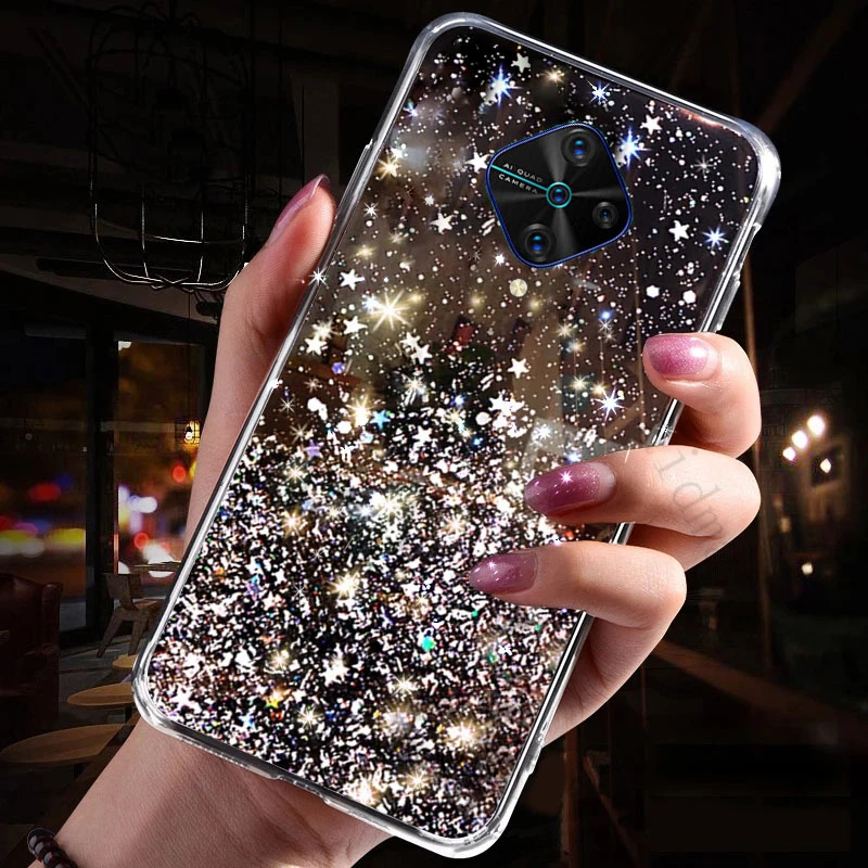 Роскошный градиентный Блеск Star чехол для телефона VIVO Y17 Y19 Y20 X50 V15 V20 SE Pro V17 Neo Y9S