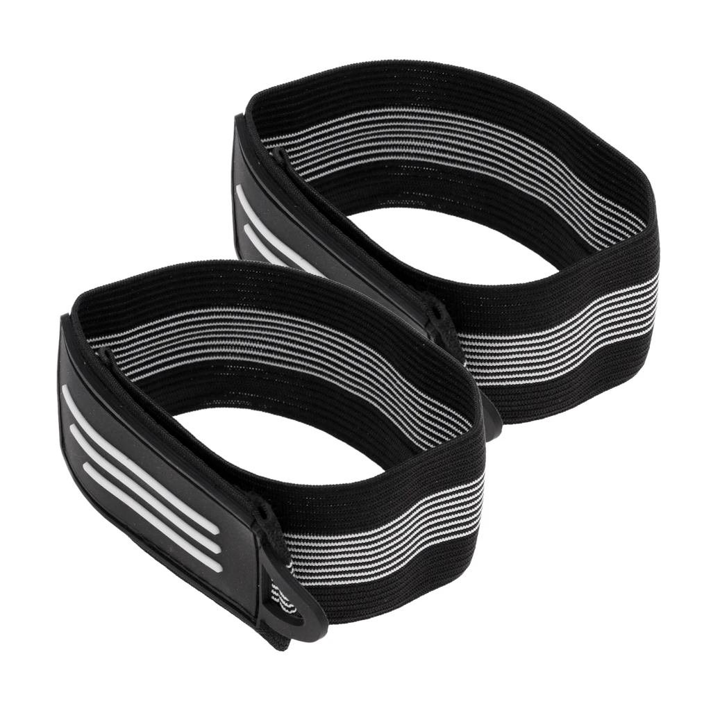 1 Pair Bicycle Ankle Leg Strap With Sports Knee Pad Brace Protector Black Men Women Outdoor Cycling Equipment