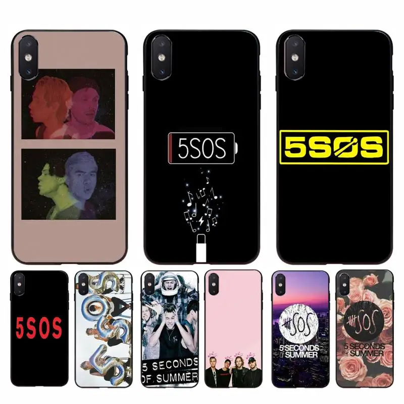 Yinuoda 5 SOS DIY окрашенный блестящий чехол для телефона iPhone 11 8 7 6 6S Plus X XS MAX 5S SE 2020 XR pro