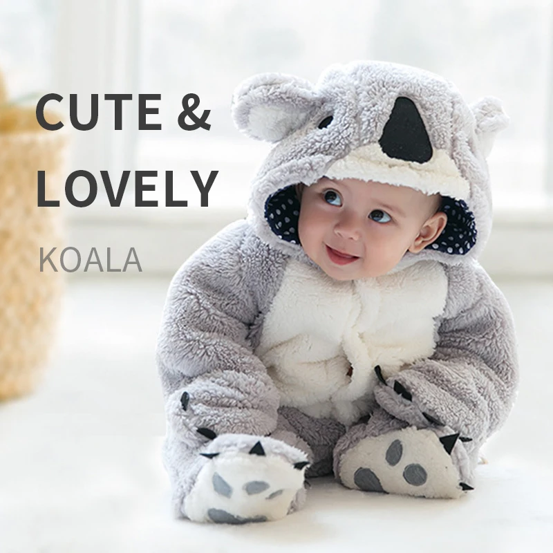 Kaola/Одежда для маленьких девочек с милыми мультяшными животными; детский комбинезон; зимняя одежда; Джемперы для маленьких девочек и мальчиков; одежда для малышей