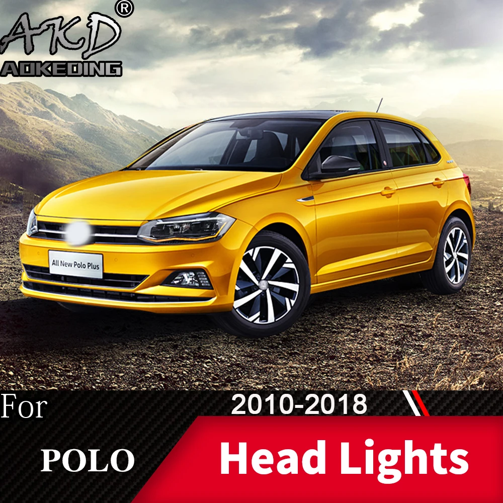 Фара для автомобиля VW POLO 2010- POLO головной светильник s противотуманный светильник s дневной ходовой светильник DRL H7 светодиодный Биксеноновая лампа автомобильные аксессуары