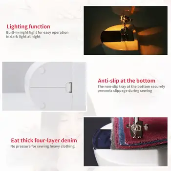 

SOLEDI Single Needle Small Electric Sewing Machine Mini Desktop Handheld Portable Mini Sewing Machine Automatic Multifunctional