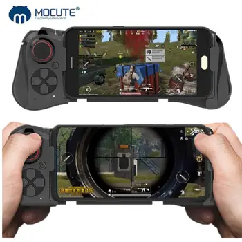 Mocute 블루투스 게임 패드 조이패드 무선 게임 컨트롤러, iOS 안드로이드 스마트폰용, Pubg 게임 핸들, 전화 홀더 포함, 058