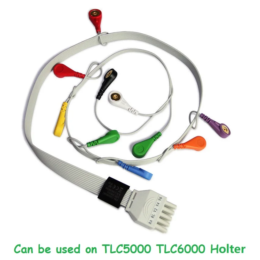 

10 leads ECG Cable For CONTEC TLC5000 12-Channel ECG Holter Monitoring Recorder System