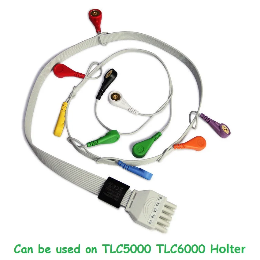 10-Lead ECG Cable for Holter Monitoring Recorder System