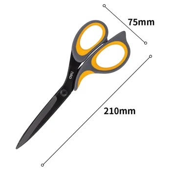 

DELI Scissors Home Office Scissor Hand Craft Scissors Stationery E6027 Teflon Coated Soft-touch 175mm 6-4/5 Inch Adult 6027
