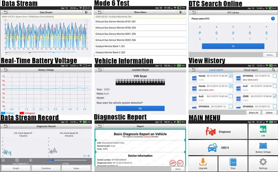 Launch X431 CRP123X OBD2 Scanner Free Update Code Reader Automotive Diagnostic Machines Tools Read Engine ABS SRS AT PK CRP123 auto battery charger