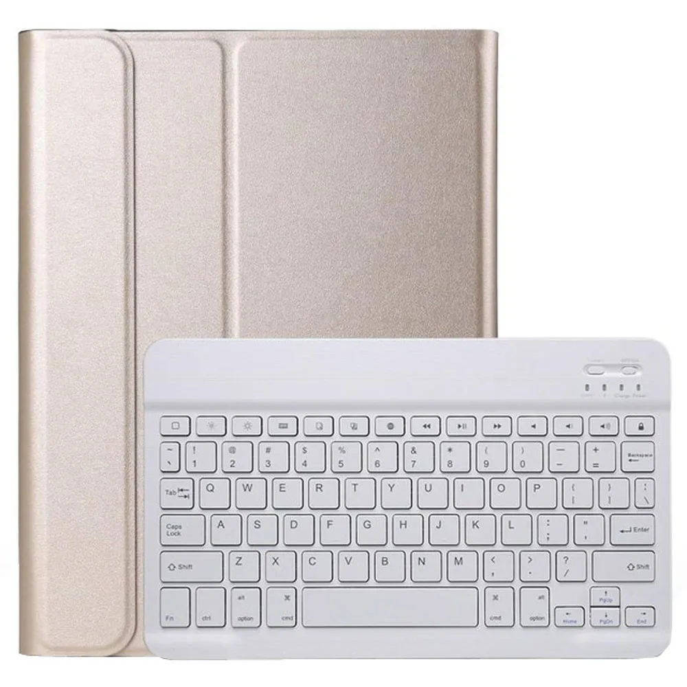 Кожаный чехол для iPad 10 2 2019 с Bluetooth клавиатурой держателем карандашей и встроенным