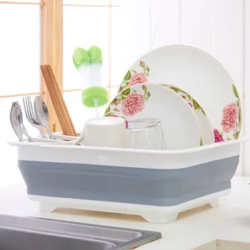 

Collapsible Dish Drying Rack Spoon Chopsticks Rack Drainer Board Portable Dinnerware Organizer Tableware Storage Rack
