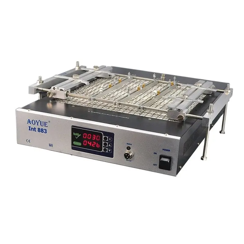 AOYUE INT883 IR 예열 리플로우 스테이션(668 PCB 홀더 포함) - IC SMD 수리 납땜용 디지털 디스플레이 가열판