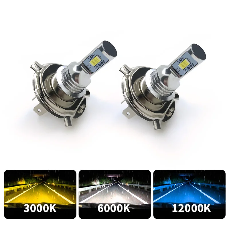 

2Pcs H4 H7 H11 H8 H9 9006 HB4 H1 9005 HB3 Mini Car Headlight Bulbs LED Lamp with CSP Chip 12000LM Auto Fog Lights 6000K 8000K