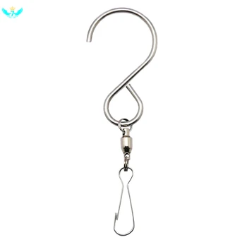 

12pcs Swivel Hooks Clips Hanger S-Shape Rotating Hook For Hanging Wind Spinners Wind Chimes Flower Basket Accessories DWH5