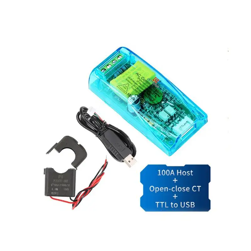 

PZEM-004T 3.0 Version TTL Modbus-RTU Power Meter Kwh Meter AC Single Phase 100A Electric Volt Amp Frequency Power Factor Meter