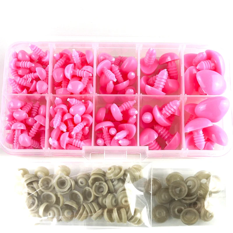 

125pcs/box Plastic Safety Noses Triangle For Teddy Bear Stuffed Animals Toys Amigurumis Dolls Accessories