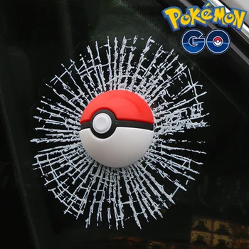 

Aliauto Car-Styling Funny 3D Car Sticker and Decal Motorcycle Accessories Pokeball Hit The Window Decoration For Bmw Audi Vw
