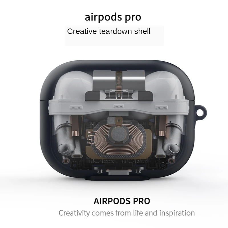 

Airpod Cases For Boys Black For Apple Airpods Pro Case Creativity Case Original Wireless Earphone Bluetooth Headset Cover New