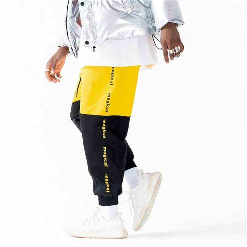 

Vertical Ze Produced 19ss Origional College Style Joint Lettered Print Pants