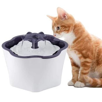 

Cat Water Fountain,2L Intelligent Power Off Removable Washable Pump with Filter Automatic Pet Drinking Water Bowl for Small Anim