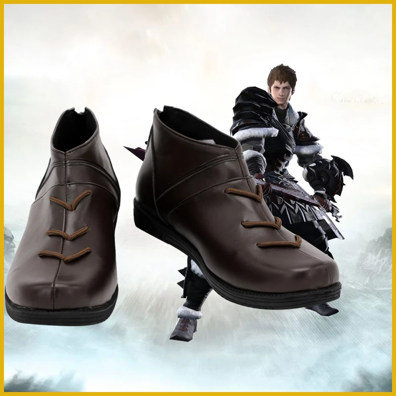 Final Fantasy – bottes Cosplay FF14, chaussures en PU, accessoires  d'halloween, sur mesure | AliExpress