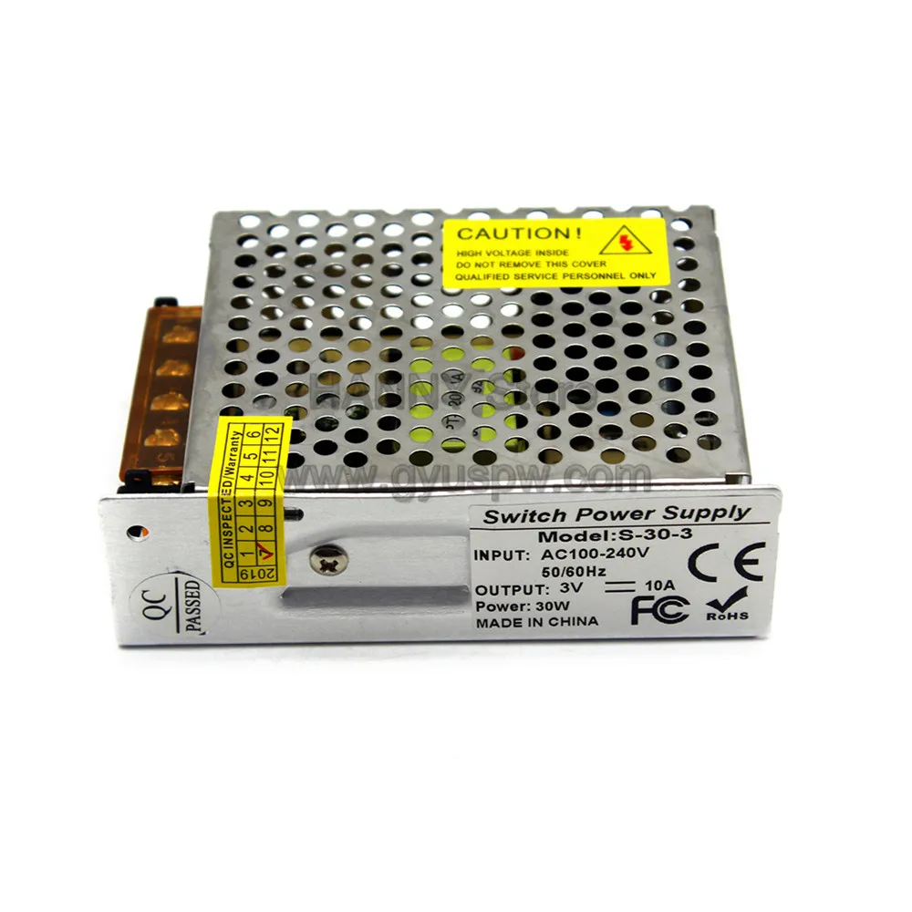 Переменный импульсный источник питания DC3V 10A 30W Трансформатор 100-240V AC к DC 3V SMPS для USB освещения монитора CCTV