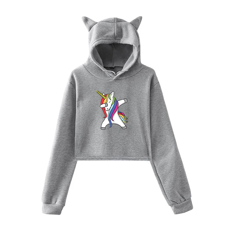 9 Harajuku толстовки DAB Единорог Kawaii Толстовка Розовый пуловер Одежда для девочек уличная женская одежда зимние топы с длинными рукавами - Цвет: 9