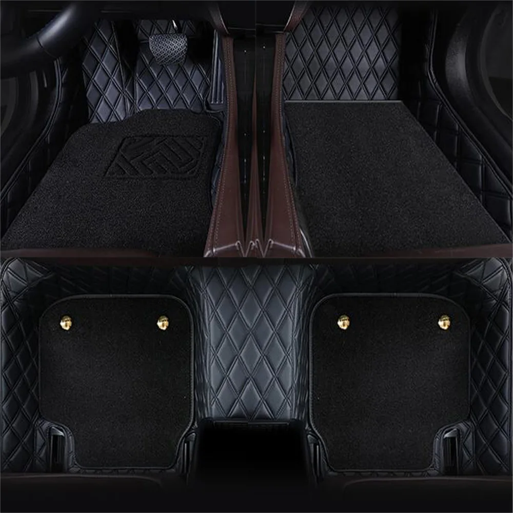 

Car floor mats Case for Ford Edge Kuga Fusion Mondeo Ecosport waterproof car-styling leather Anti-slip carpet liner