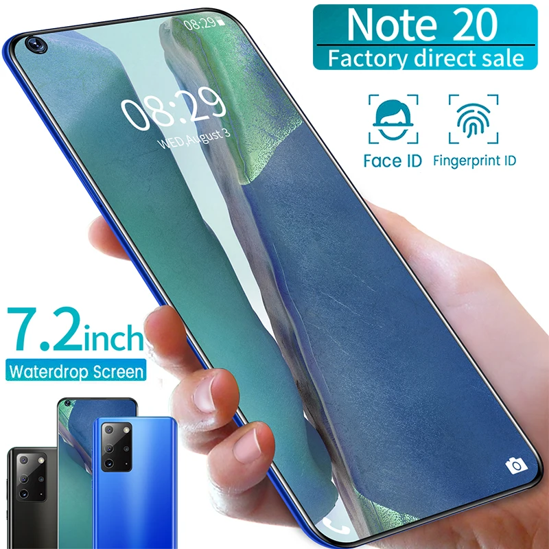

2020 Note20 5000mAh 7.2 Inch Global Version HD Snapdragon855 8g+256g Dual Card Dual Standby Fingerprint Face Unlock 100%Original