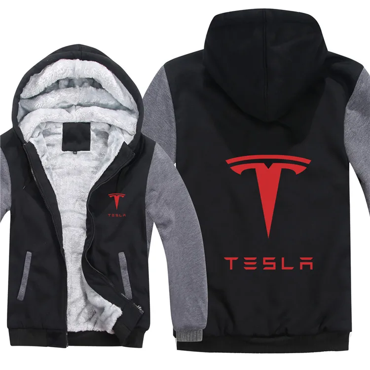 Зимние толстовки с капюшоном «Tesla» мужское модное пальто шерстяной подклад куртки толстовки с теслой с капюшоном мужские пальто HS-013