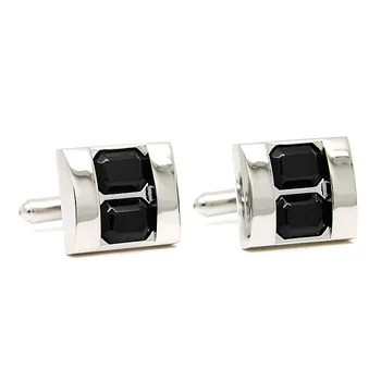 

Gemelolandia Cufflinks Wedding Double Black Crystal Cufflinks shirt Cufflinks mens Original gift