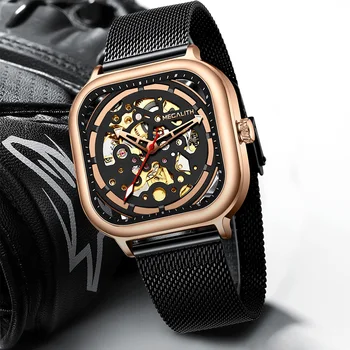 

MEGALITH business watch men Automatic Luminous clock men 2019 waterproof Mechanical watches men top brand relogio masculino 8202