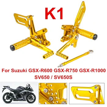 

CNC Motorcycle Footrest Footpegs Foot Peg Pedal Rearset Red Design For Suzuki SV650 SV650S GSXR600 GSXR750 GSX-R1000 K1 D40