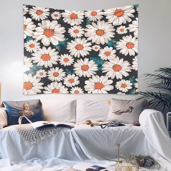 

GT096 Plant Flowers Bedside Background Cloth INS Hanging Cloth Net Red Cloth Tapestry Room Dormitory bu yi hua Decoration