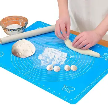 

1 Pcs Non Slip Silicone Pastry Mat Heat Resistant Kneading Mats Non-Stick Dough Rolling Mat