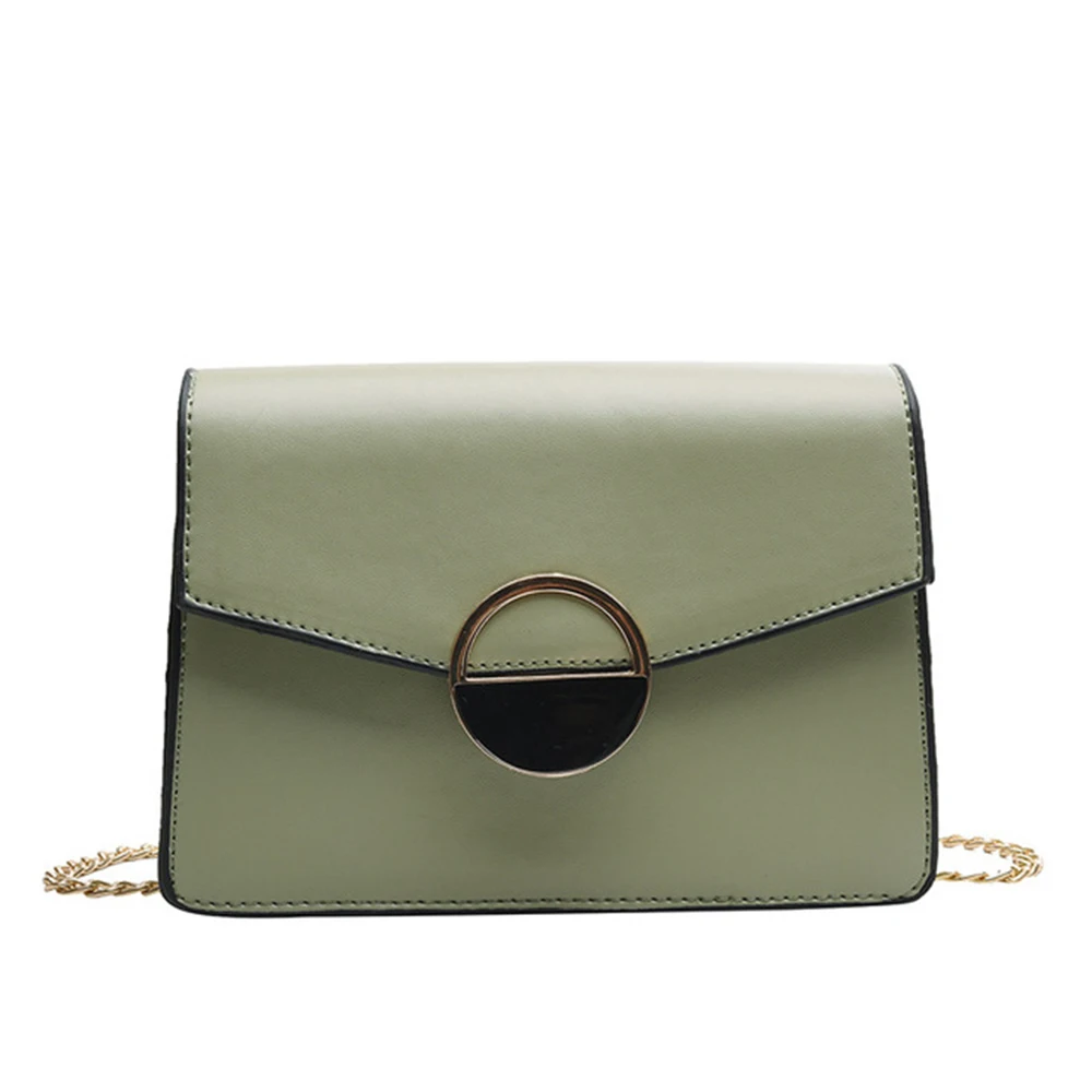 

Crossbody Bags for Women PU Lock Small Square Bag Fashion Solid Color Ladies Bag Wild Chain Women's Shoulder Bag
