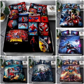 

Marvel Avengers Alliance 3D venom bedding set iron Man The Flash Double Queen King comforter bedding sets bedclothes bed linen