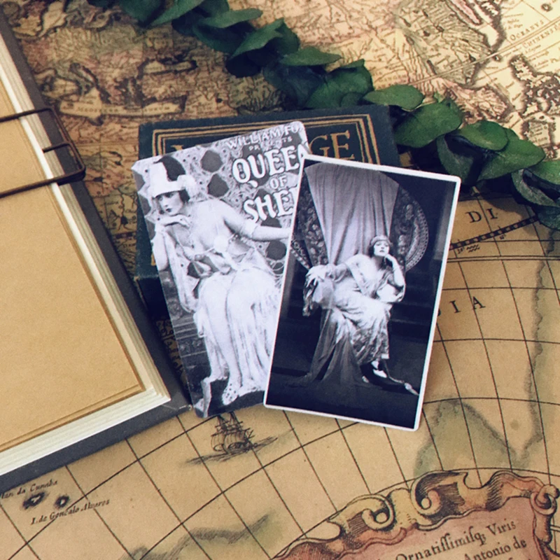 Retro European American Past Old Photos Stickers DIY Scrapbooking Junk Journal Stickers Mobile Phone Decorative Sticker